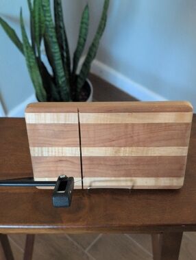 Baywoods Woodshop Handcrafted Artisan Wooden Cheese Slicer with Wire